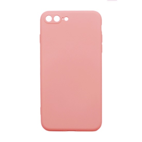 Capa de Silicone com Moldura de Câmera para Apple Apple iPhone 7 Plus/8 Plus Rosa